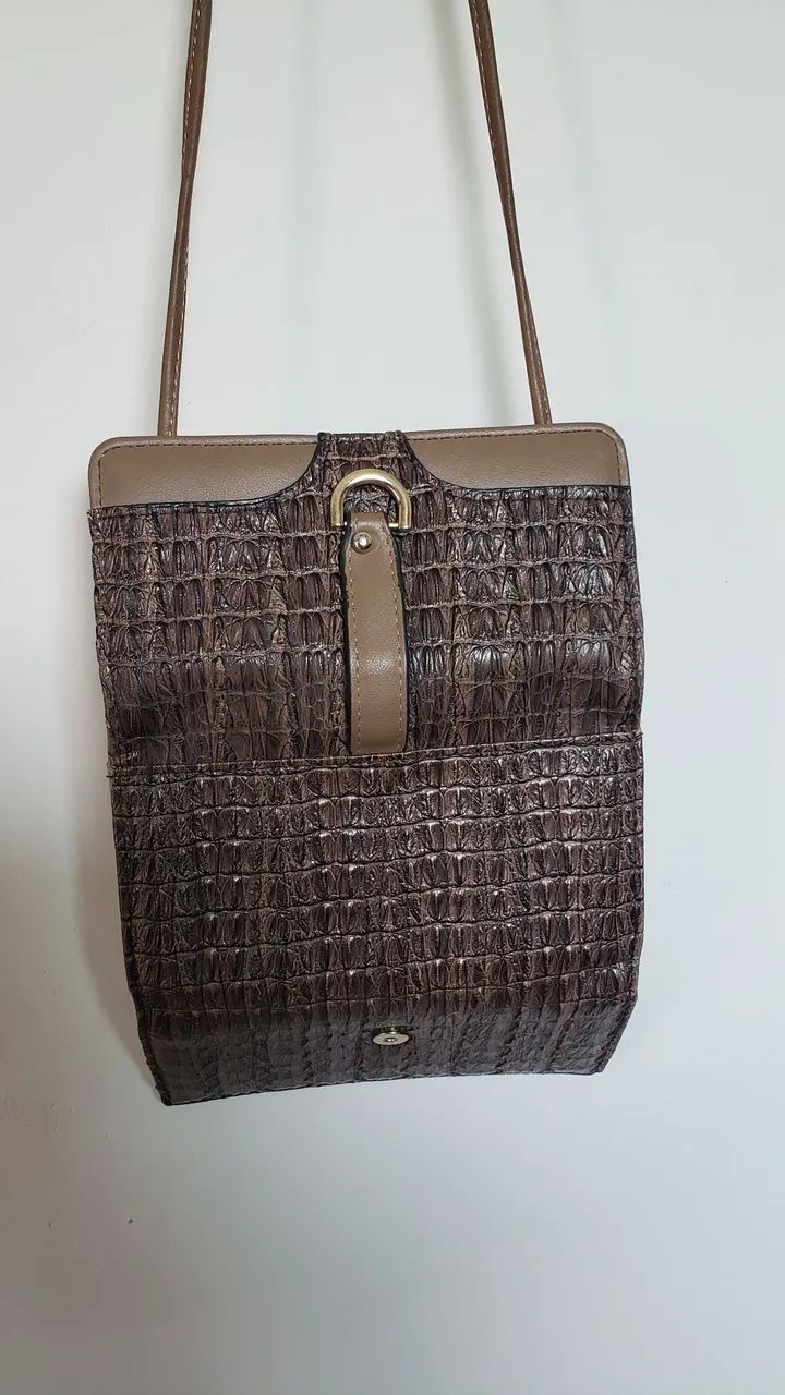 BOLSA CARTEIRA LACE LORE COURO CROCO  - Foto 3