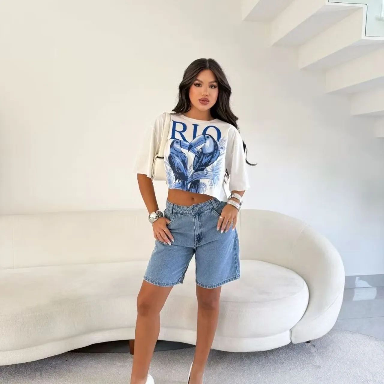 Cropped oversized