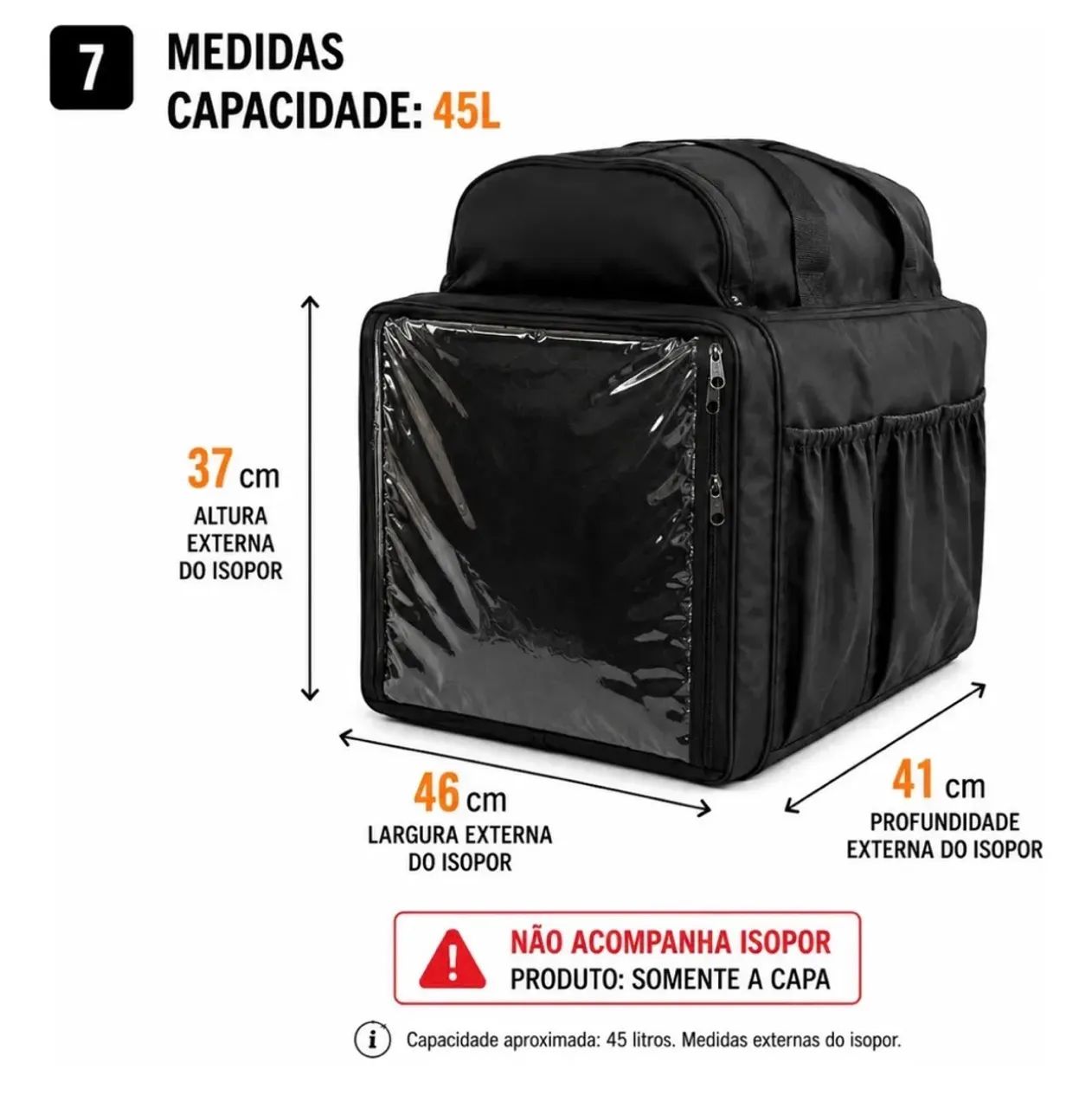 Bag motoboy capa mochila sem isopor - Foto 4