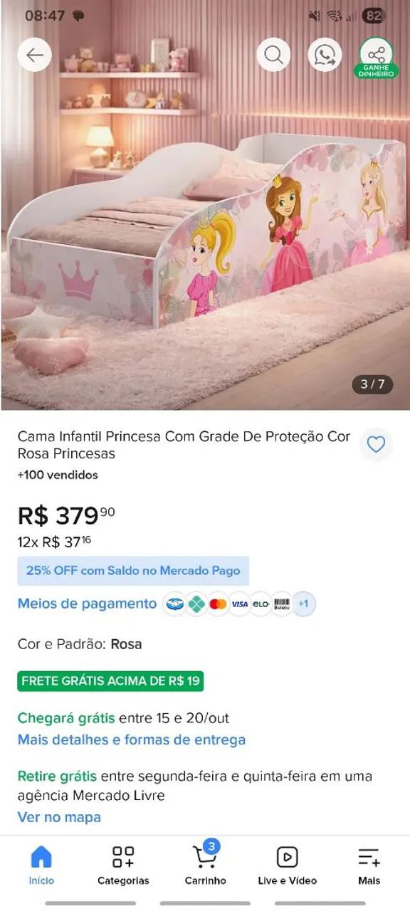 Cama infantil com colchão  - Foto 5