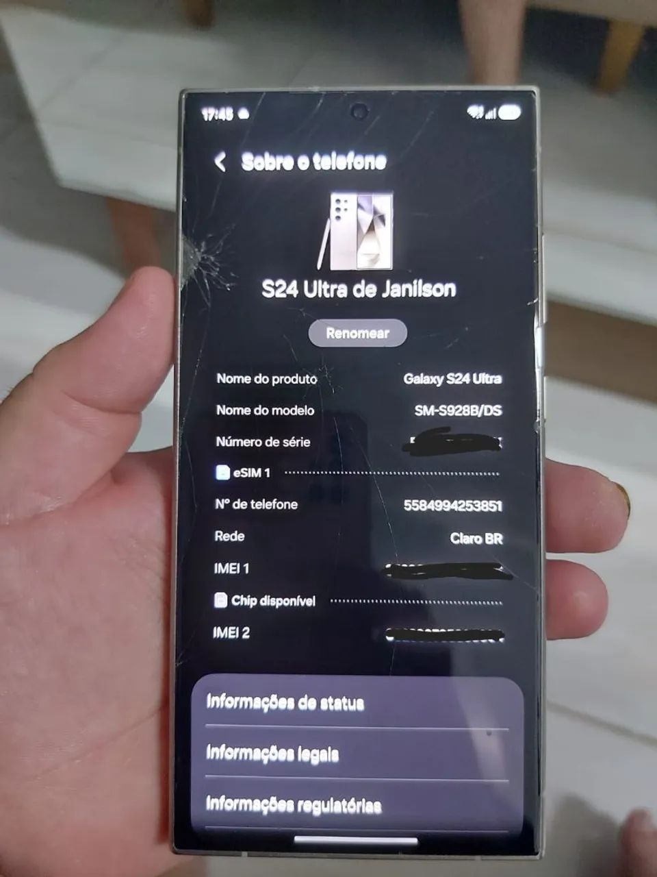 Vendo S24 ultra 512gb com trincos no vidro  - Foto 4