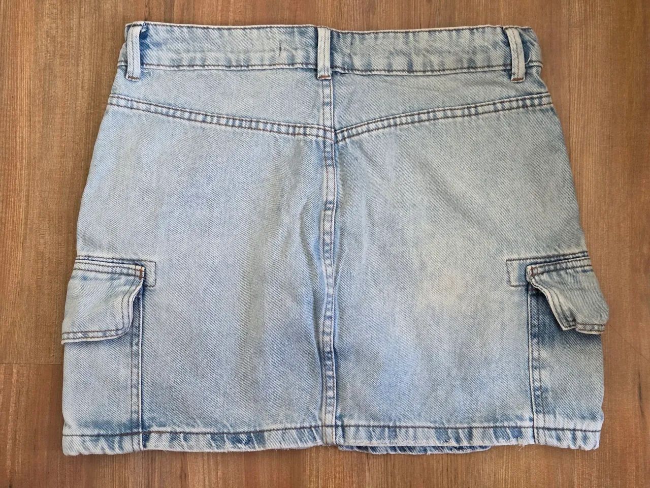 Minissaia Jeans Cargo C&A - Tamanho 38 - Foto 2