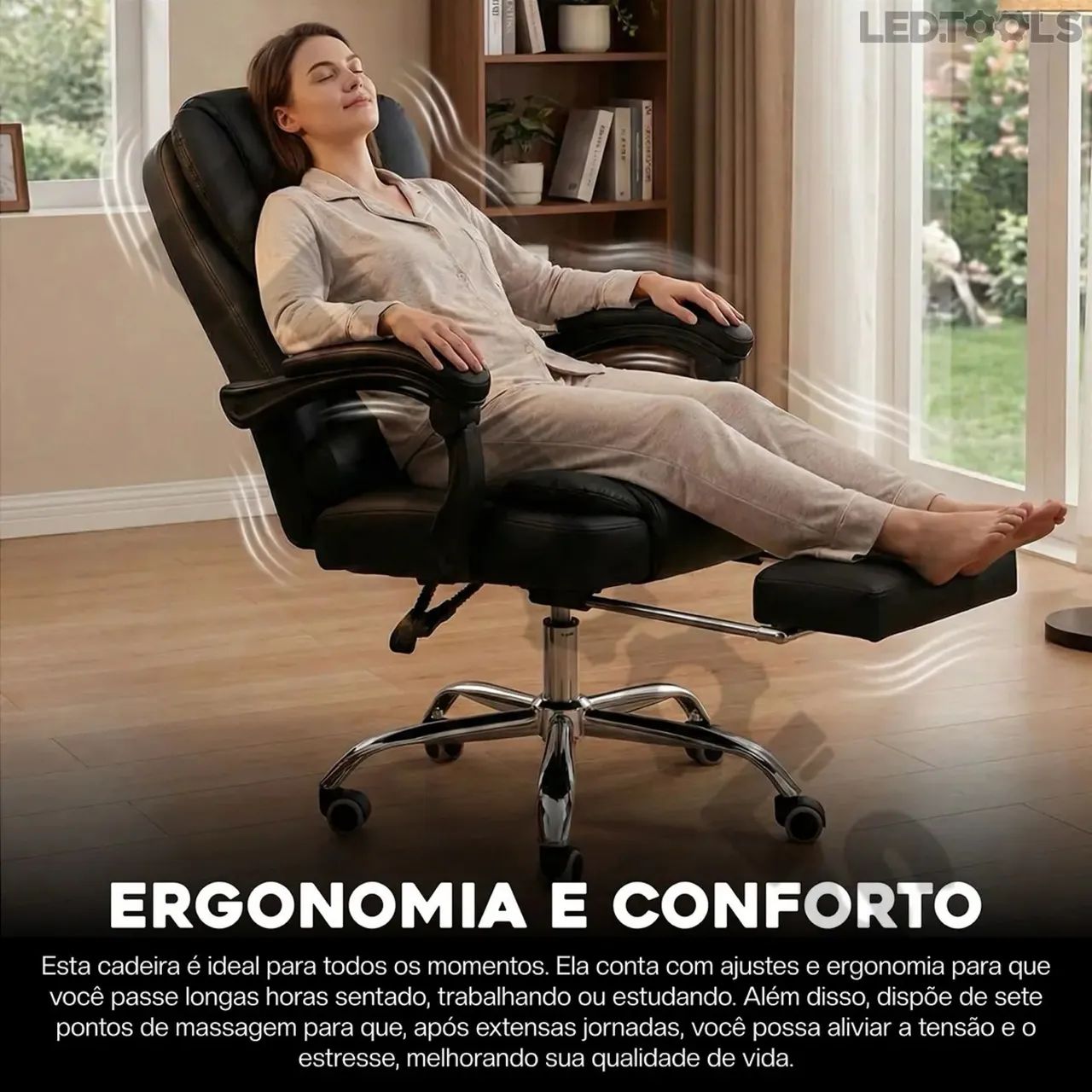 Cadeira de escritório com massageador  - Foto 3