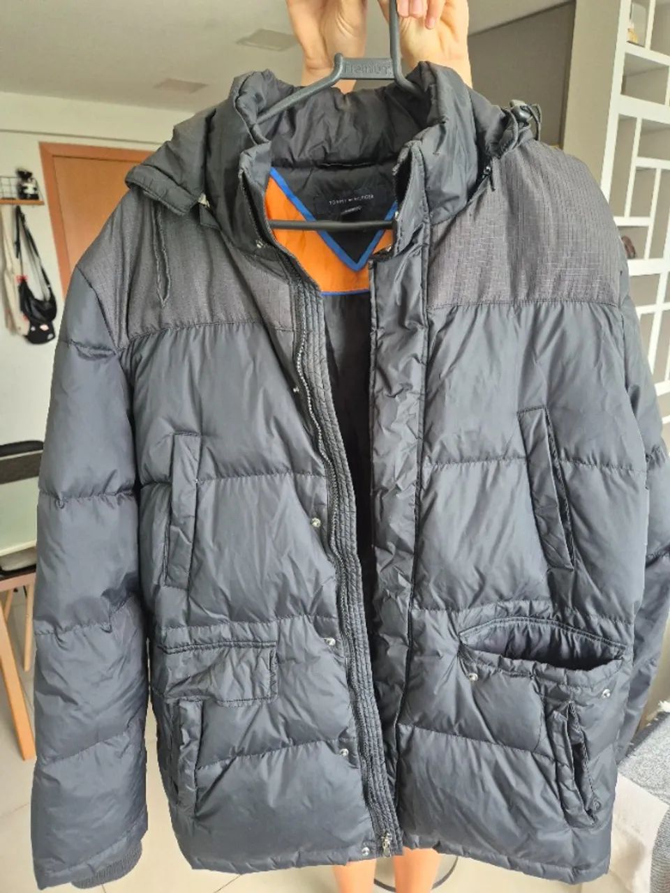 Jaqueta Puffer Tommy Hilfiger Original G com Capuz - Foto 5