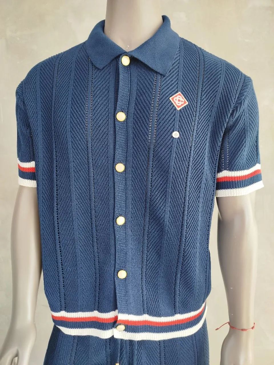 Conjunto tricô casablanca Azul marinho  - Foto 2