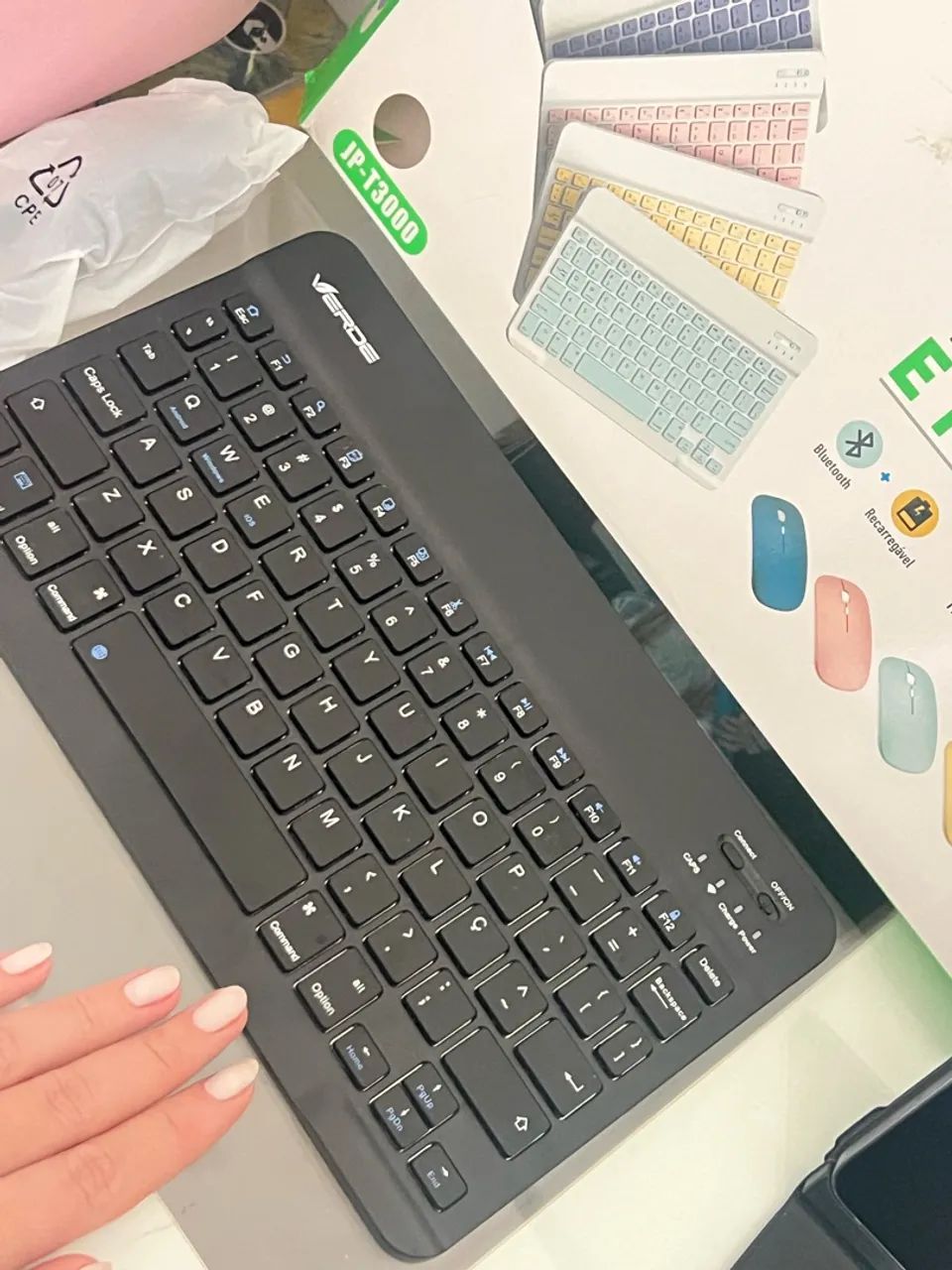 Kit Teclado + Mouse Bluetooth Sem Fio JP-T3000 - Foto 3