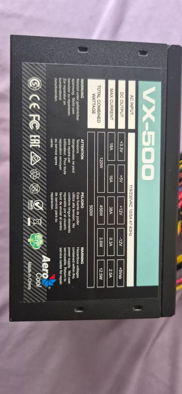 Fonte 500w Aero cool