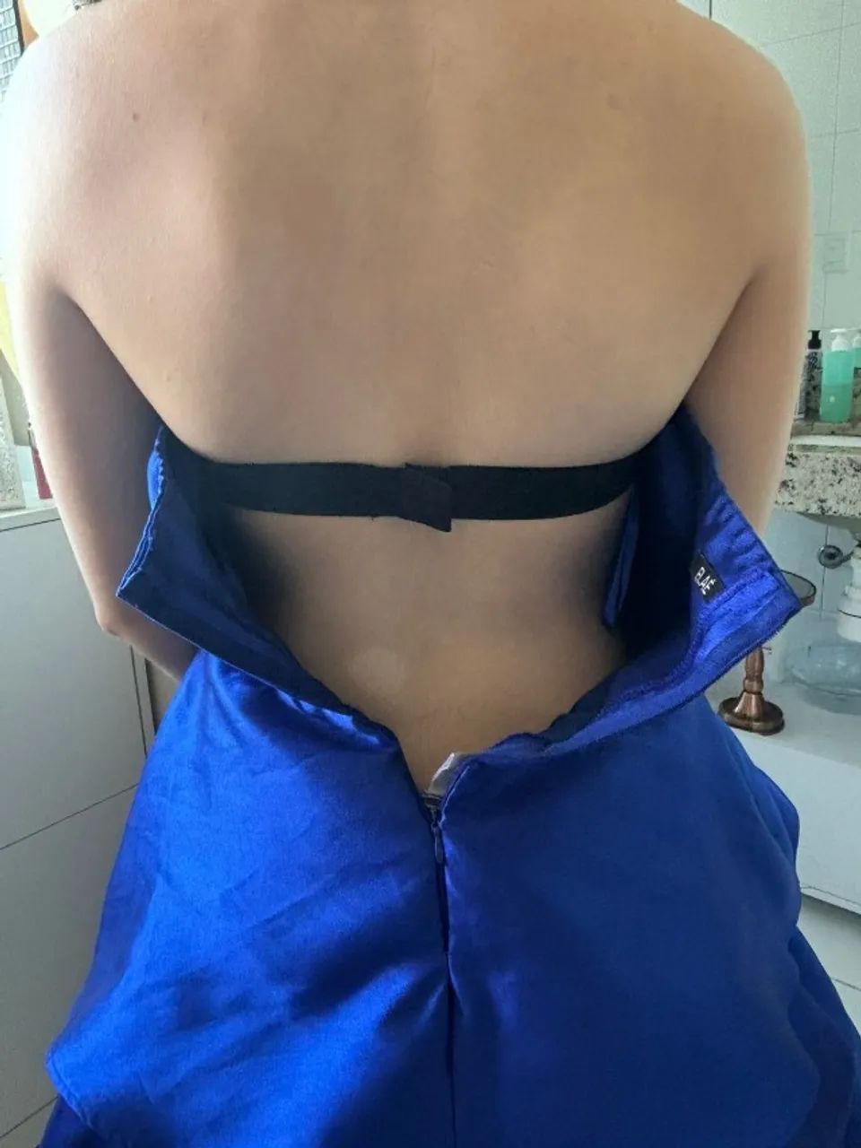 Vestido longo de festa azul royal - Foto 4