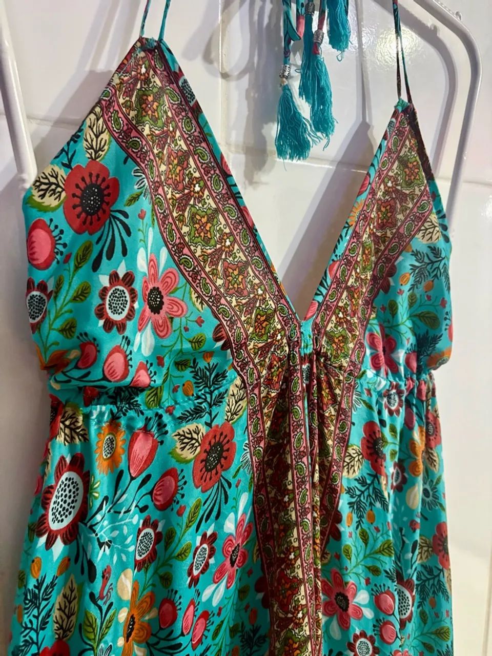 Vestido indiano boho chique costas em v - Foto 3