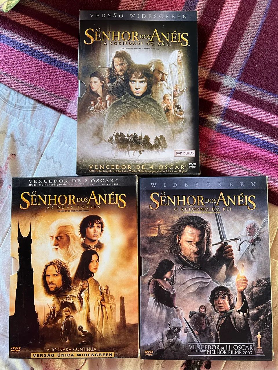 O Senhor dos Anéis - trilogia em DVD versão widescreen