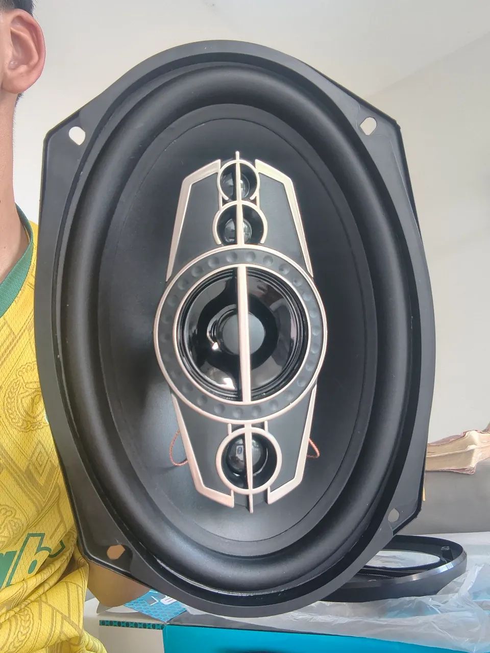 Par de auto falante 6x9 triaxial