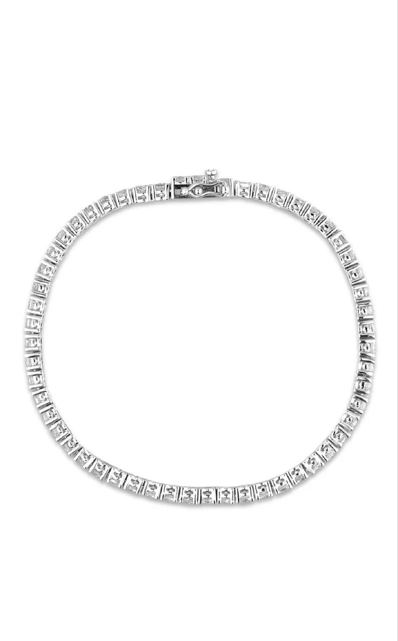Pulseira Riviera em prata 925 com topázios incolores - Foto 3