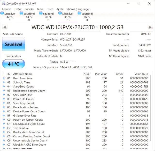  HD 1TB para Notebook 8MB Cache WD10JPVX - Western Digital - Foto 4