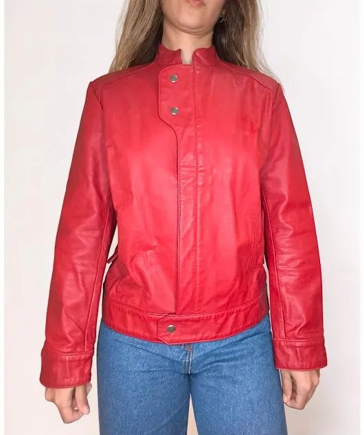 jaqueta de couro legítimo zara Tam P