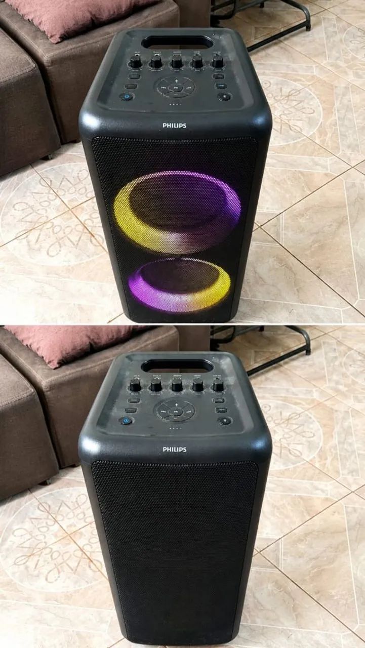 Caixa de Som Philips 1600watts BLUETOOTH E RECARREGÁVEL.