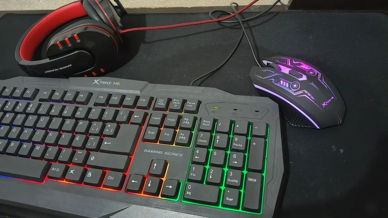 ? Kit Gamer X-Strike Completo - Teclado, Mouse, Headset e Mousepad - Foto 5