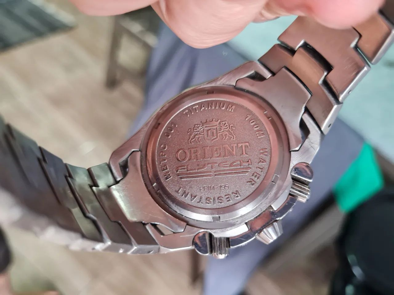 Orient Flytech Cronômetro Titânio! Wr 100m Usado - Foto 4
