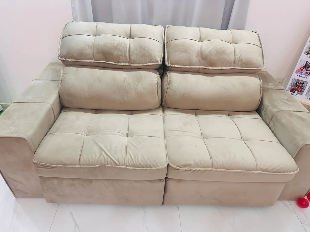 Sofá retrátil 3 lugares - Foto 4
