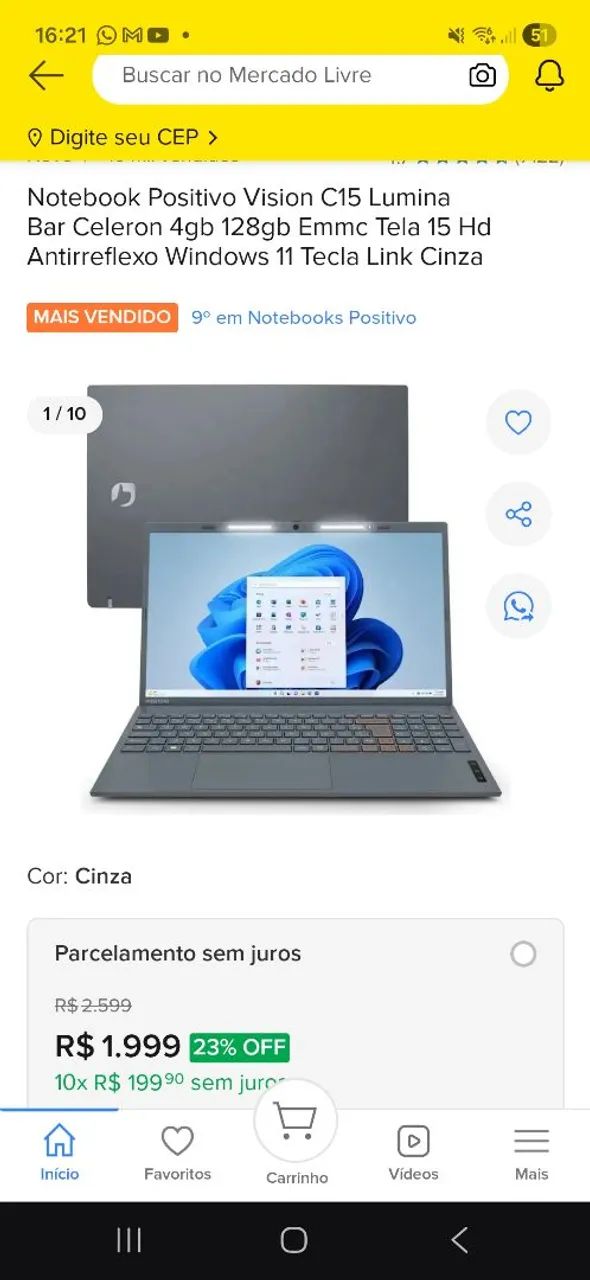 Notebook positivo c15 vision - Foto 5