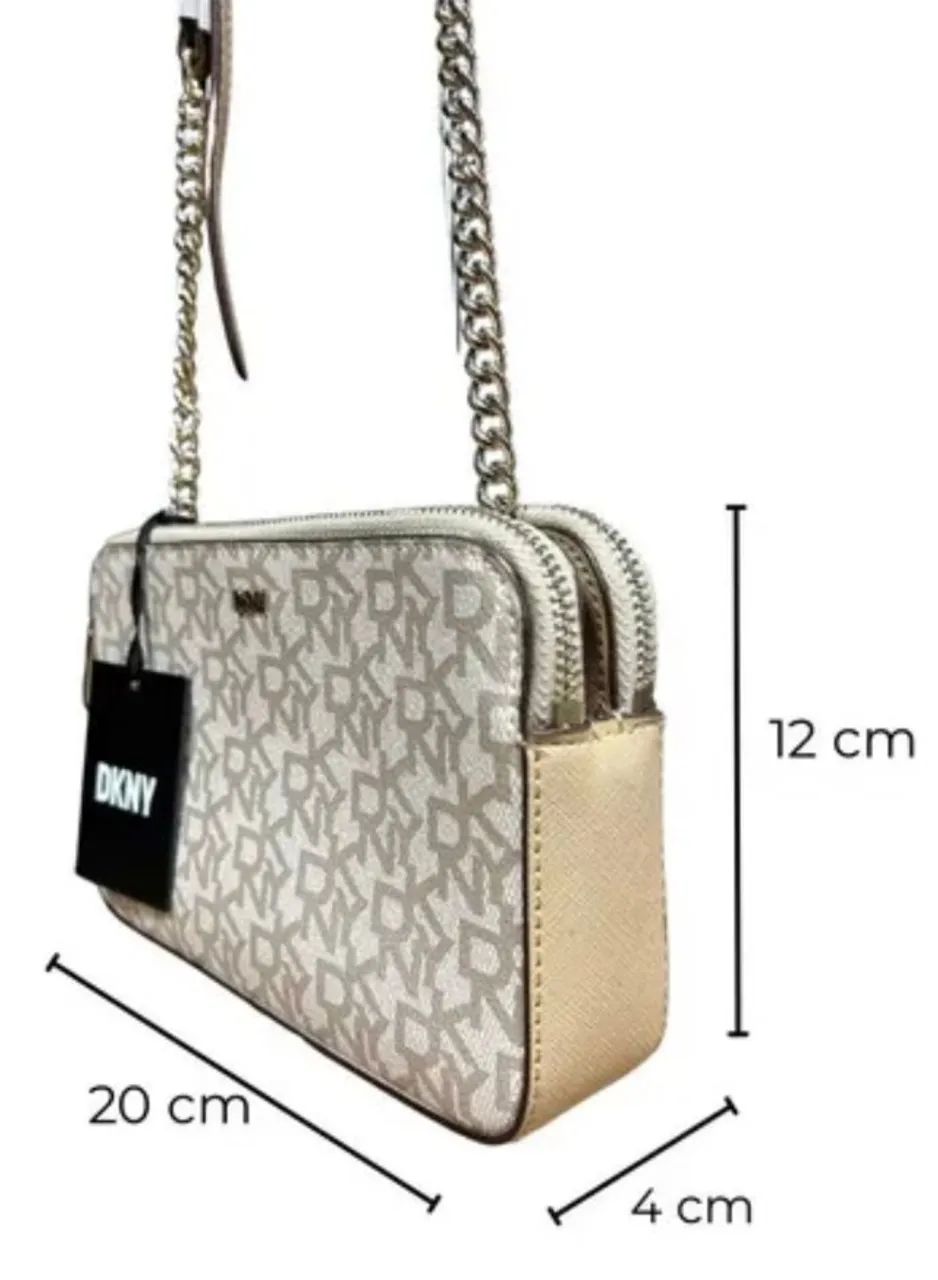 Bolsa transversal DKNY Bryant Câmera Bag Caramelo  - Foto 3