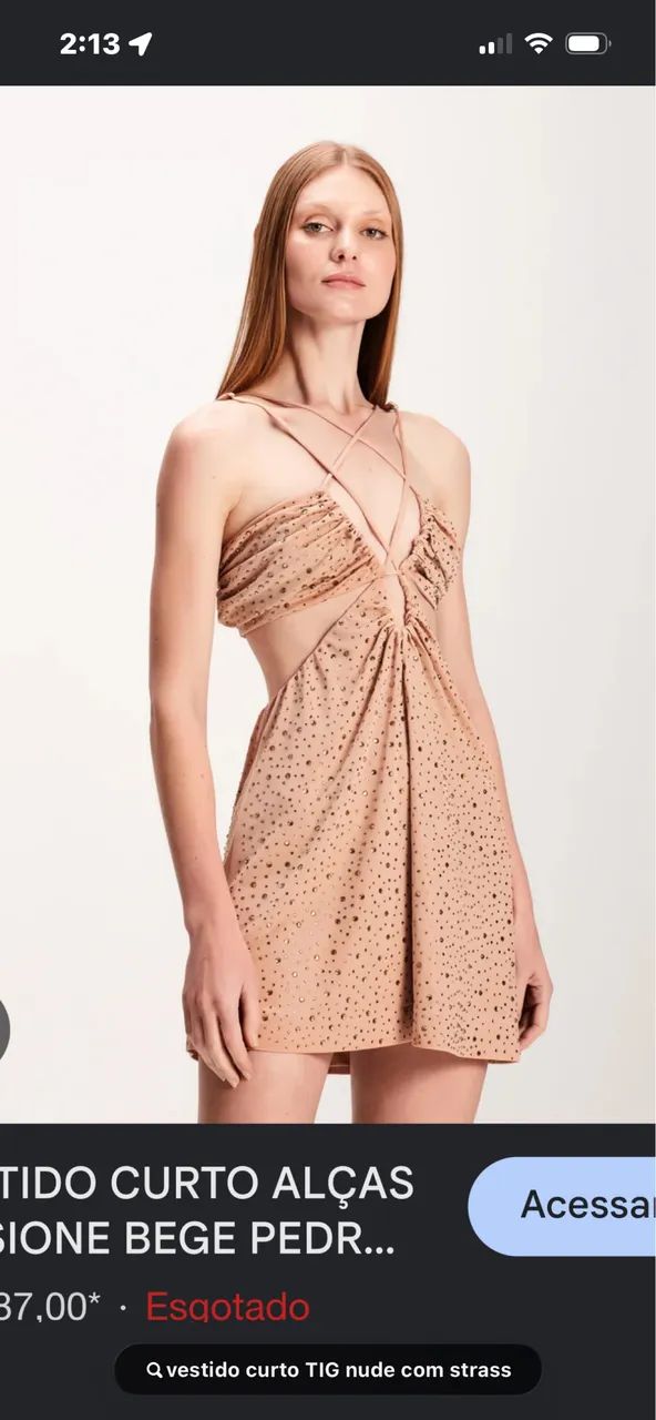 Vestido curto TIG  