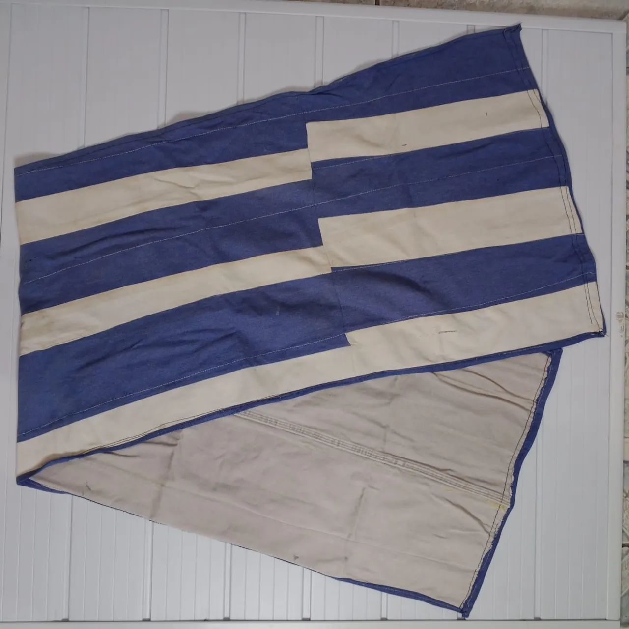 Tapete de retalho de tecido e jeans usado 1,60 paralero