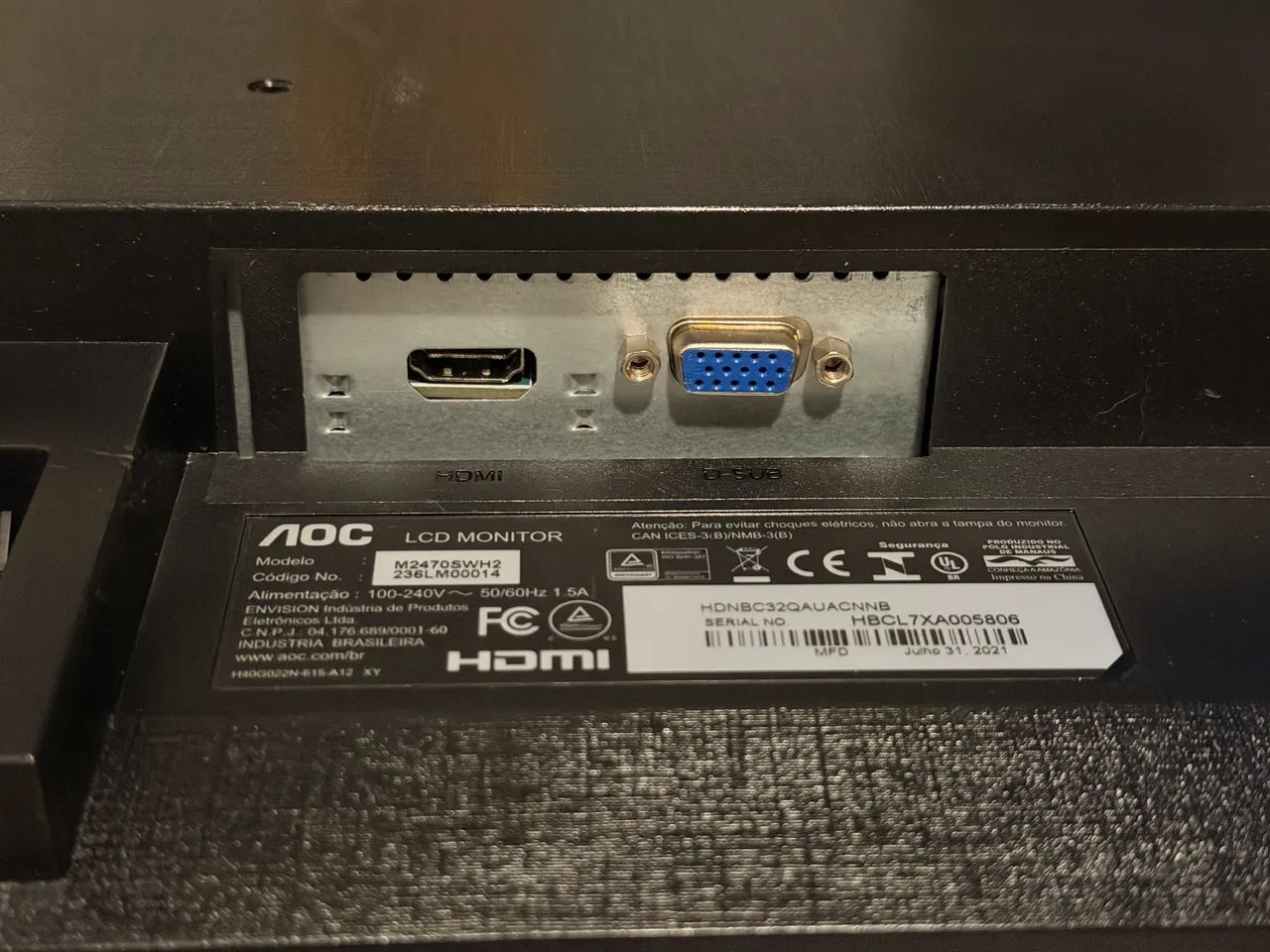 Monitor 24" AOC M2470Sw - Foto 3