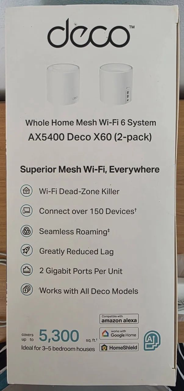 Roteador Tp-link WiFi 6 Deco X60 (Ax5400) Dual Band - com 2 unidades - Foto 6