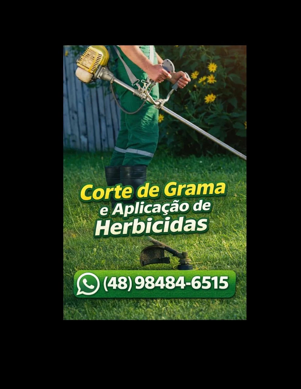 Corte de Grama e Aplicação de Herbicida