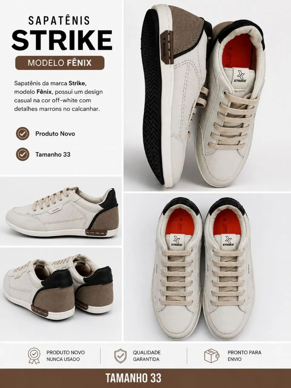 sapatênis strike fênix off-white 33