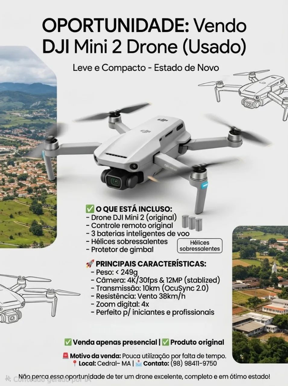 Drone DJI Mini 2 + Combo 