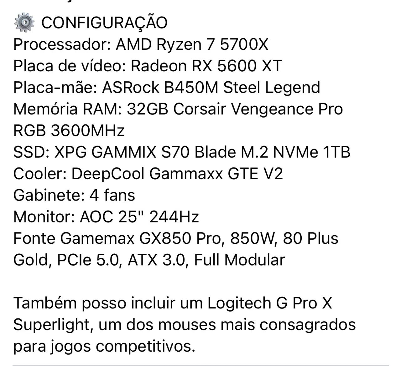 PC gamer, descrição nas imagens - Foto 5