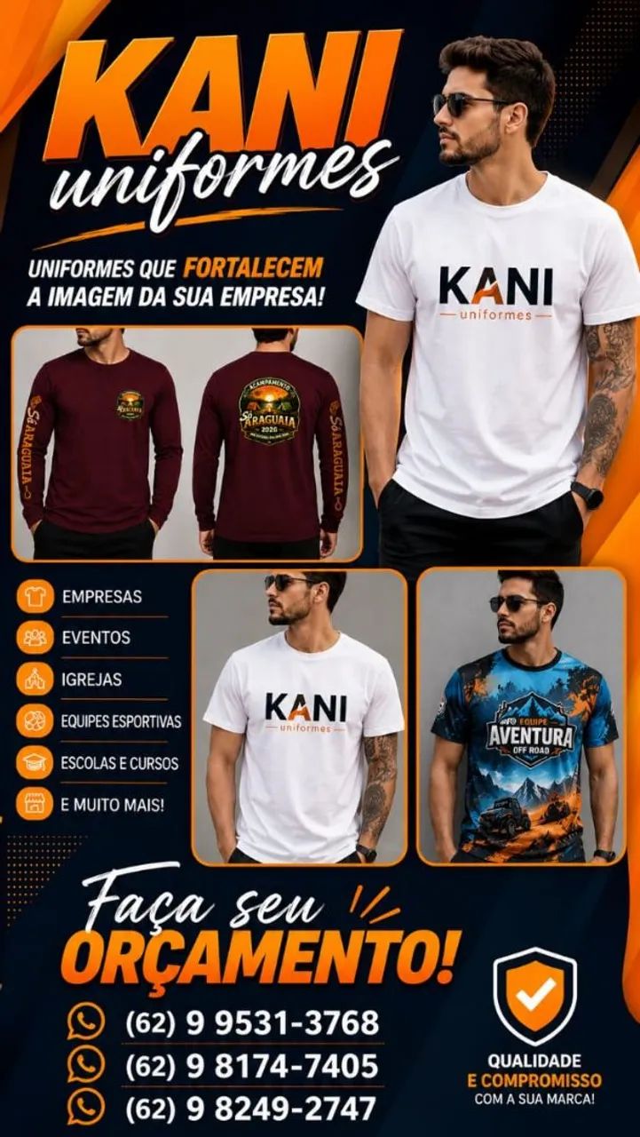 Camisetas para uniformes e eventos 