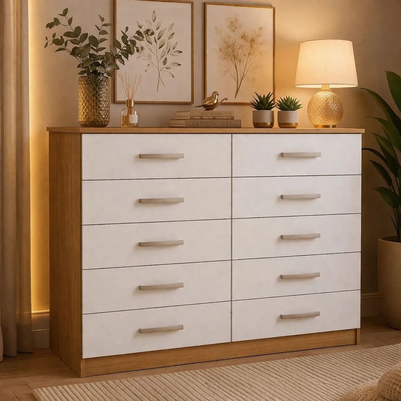 Frete grátis Cômoda 10 Gavetas Entrega Super Rápida 