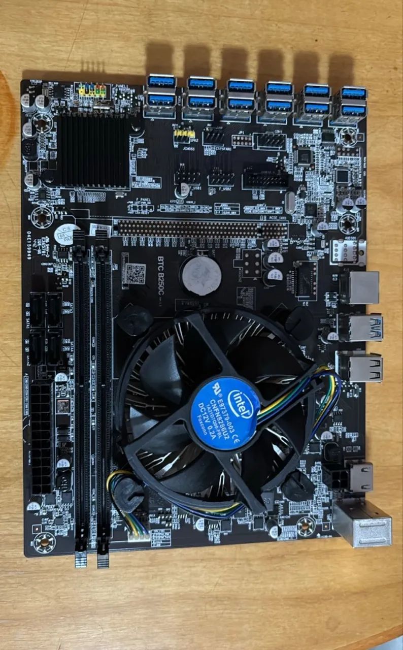 Placa-Mãe de Mineração B250C BTC com CPU G3930 + Coler+ 8GB RAM - Pronta  para Minerar! - Peças de Hardware - Setor de Habitações Individuais Norte,  Brasília 1469668876 | OLX