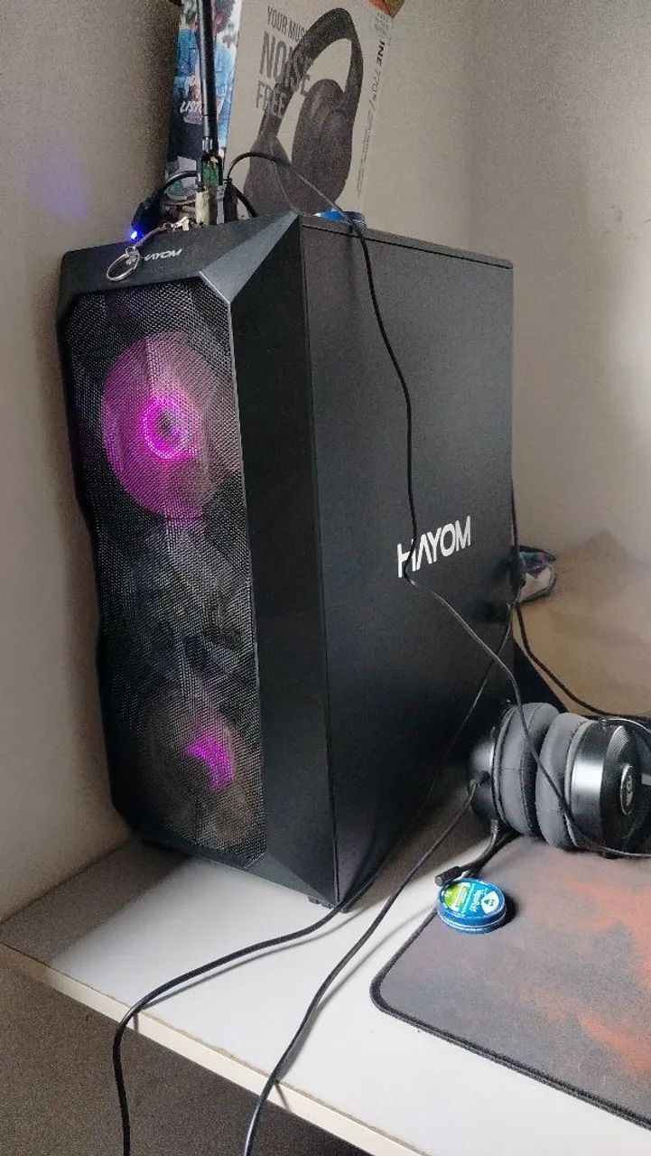 Pc gamer Ryzen 5 24 gb de ram placa de vídeo radeon RX 6600 8gb HD 1 tera .