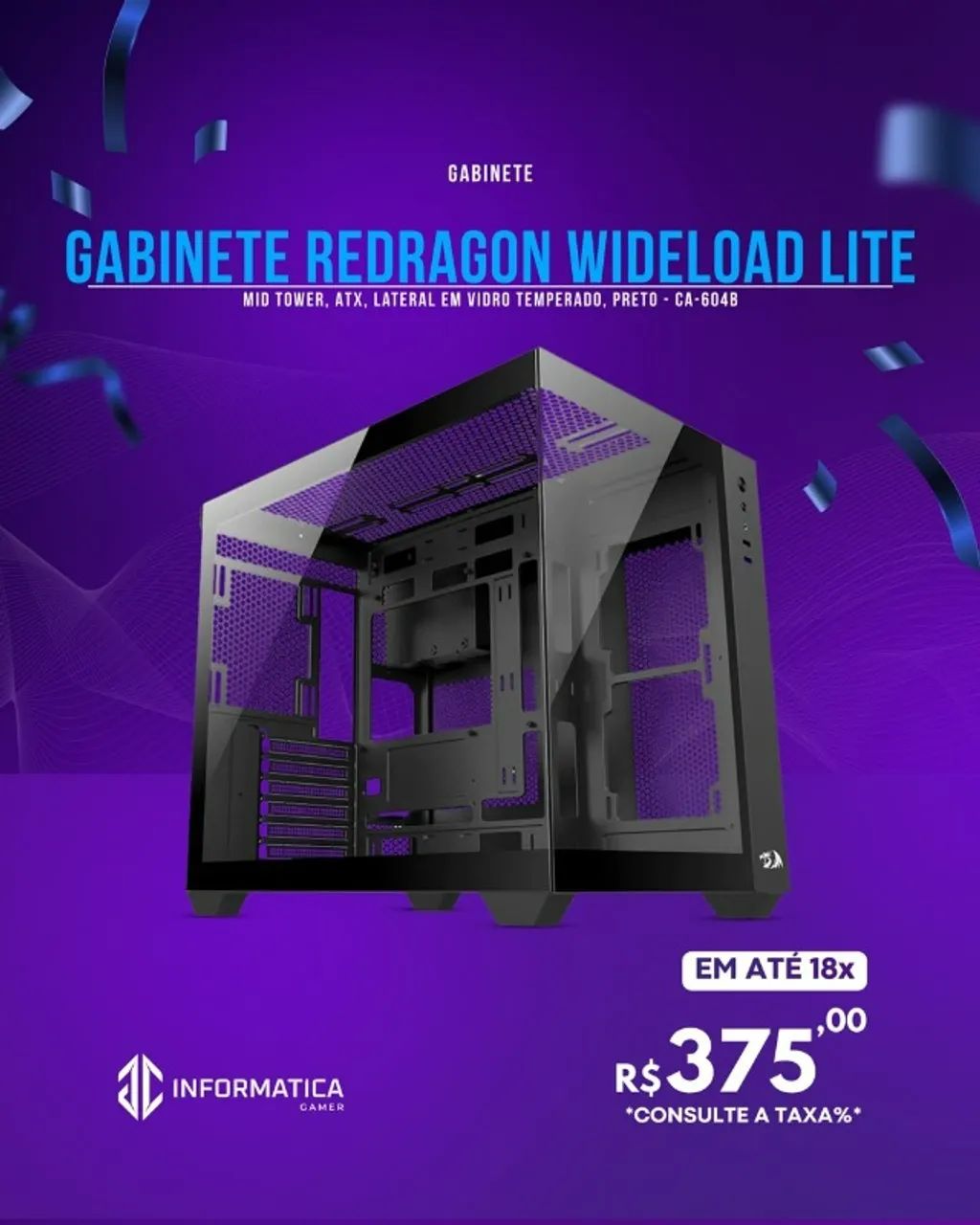 GABINETE REDRAGON WIDELOAD LITE