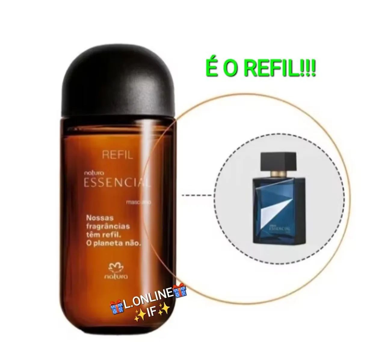 REFIL DO PERFUME ESSENCIAL OUD MASCULINO 100ML NATURA 