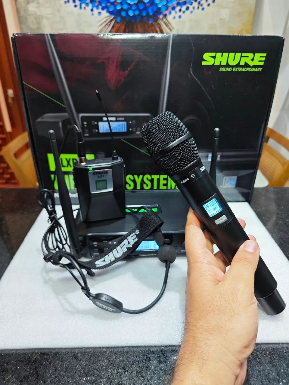 MICROFONE SHURE GLXD24 DUPLO FACIAL + BASTÃO  - Foto 2