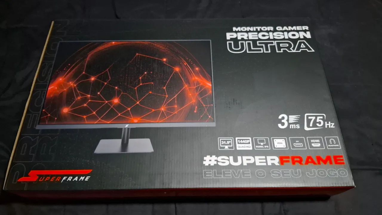 Monitor gamer superframe vision QDHD 32p ips na caixa 