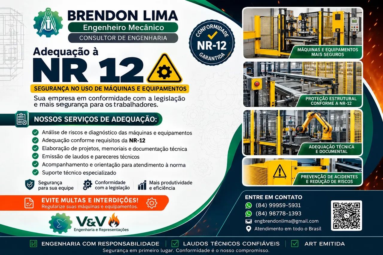 Laudo e projeto de adequação a NR-12 para máquinas e equipamentos  - Foto 2