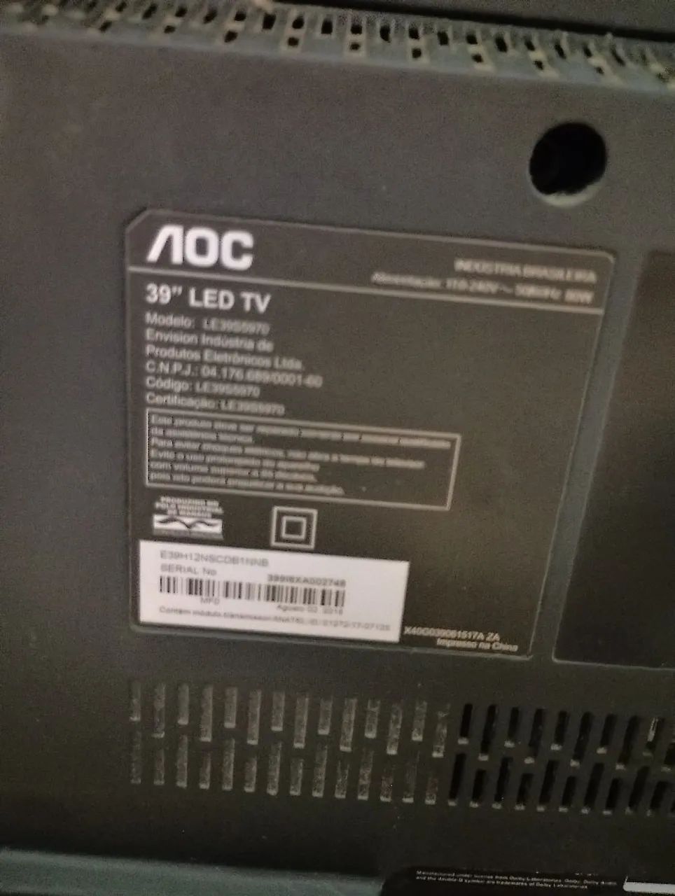 TV 39 AOC LED Semi Nova - Foto 2
