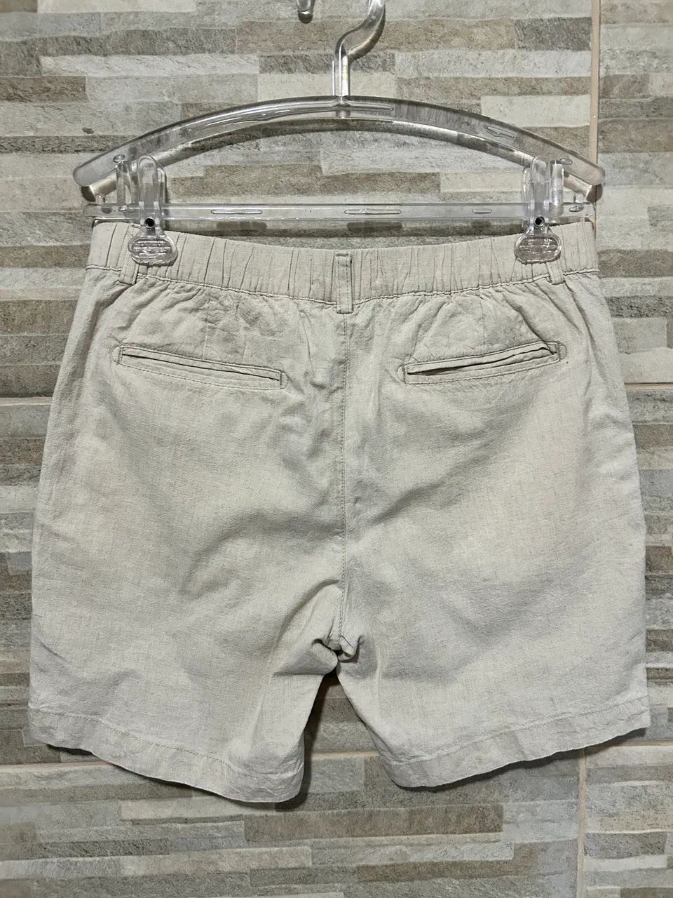 Short de linho bege Short? Co G - Foto 5