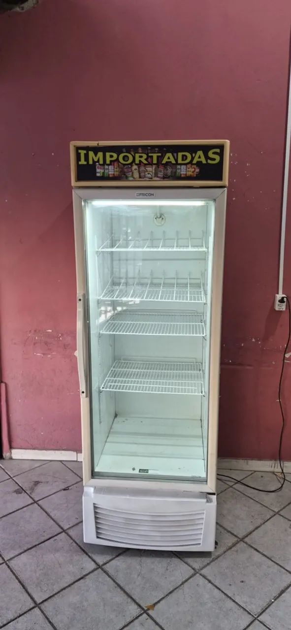 Expositora de bebidas porta de vidro grande 565 litros