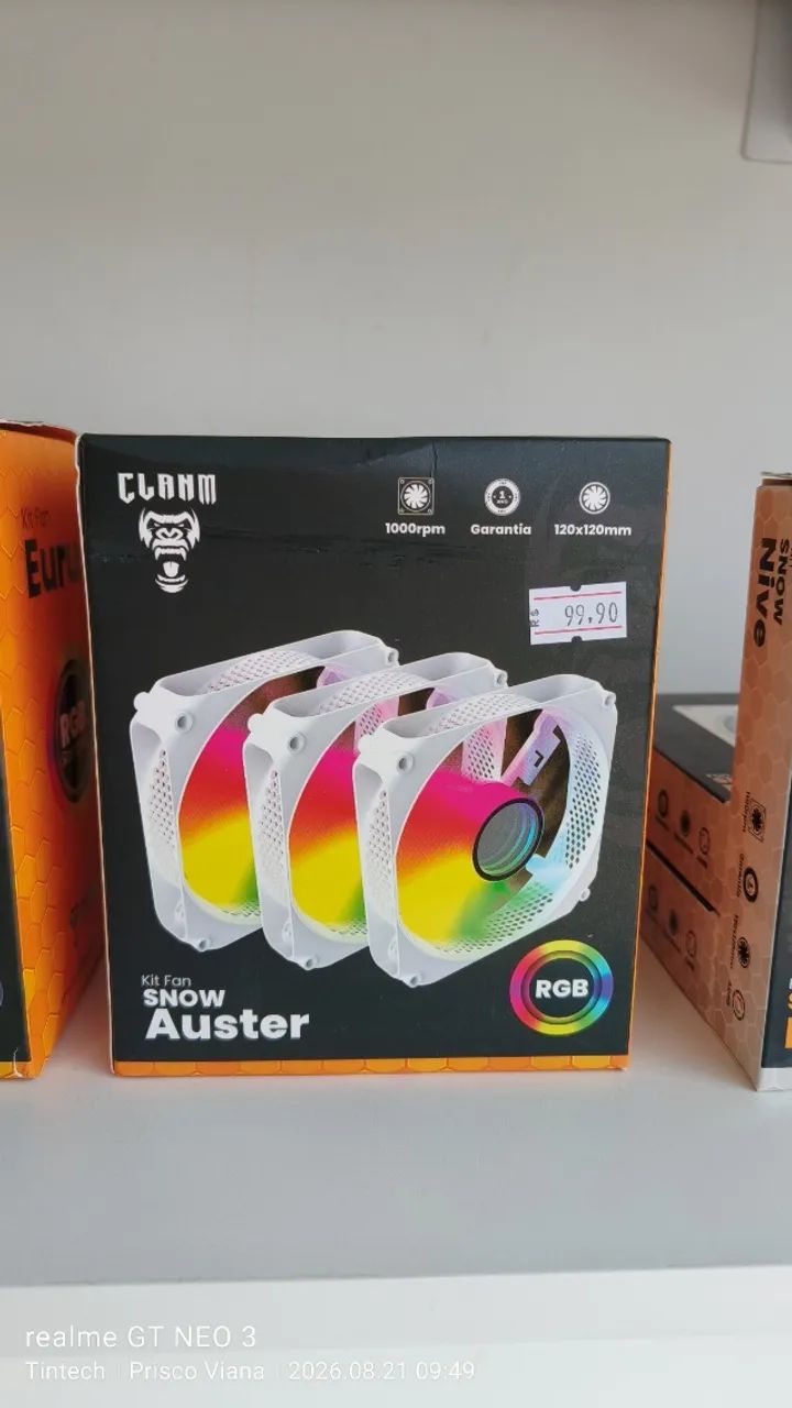 Kit de Coolers 120mm RGB e ARB