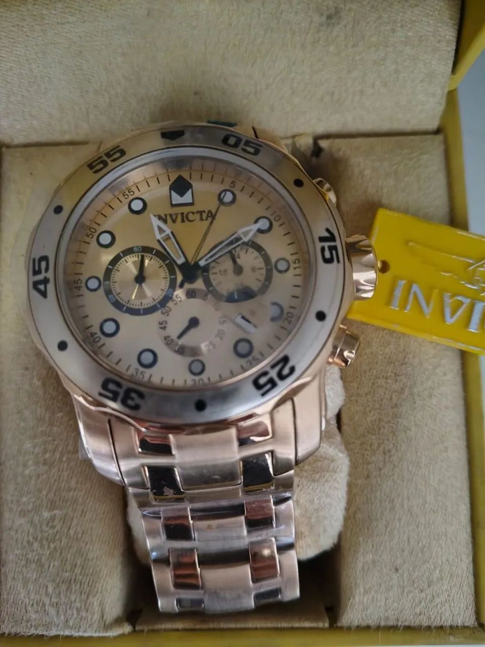 Relógio Invicta Pro Diver Scuba Chronograph Gold - Original - Foto 2