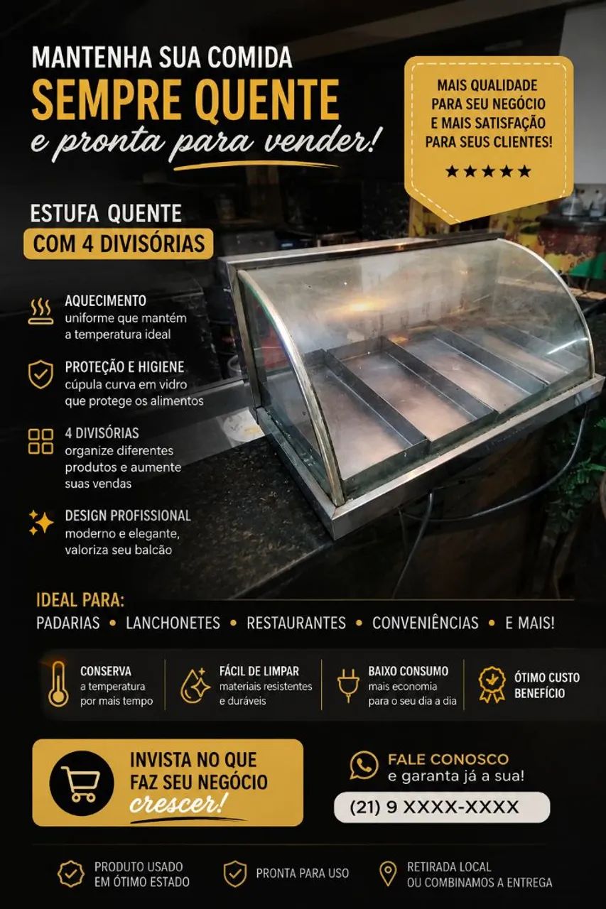  ESTUFA PARA ALIMENTOS À VENDA! 