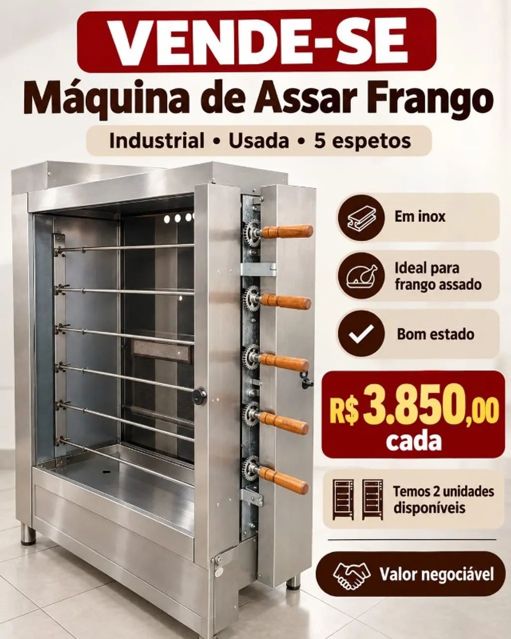 maquina de assar frango 