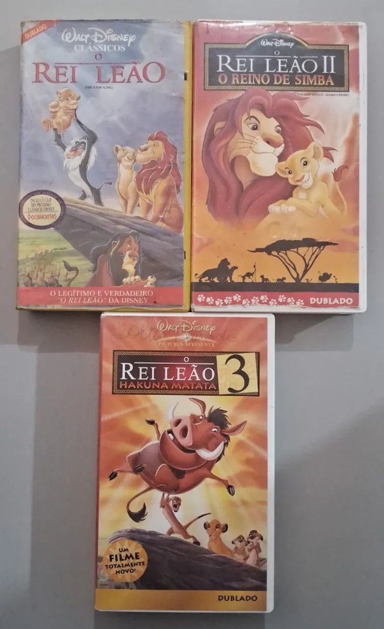 VHS Trilogia O Rei Leão