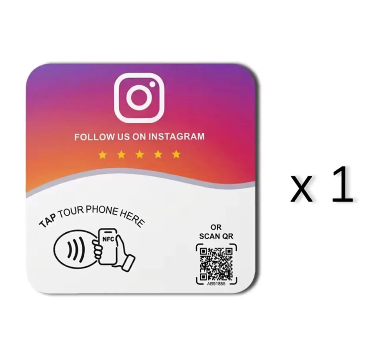 Placa e Adesivo NFC tap para Google e Instagram  - Foto 3